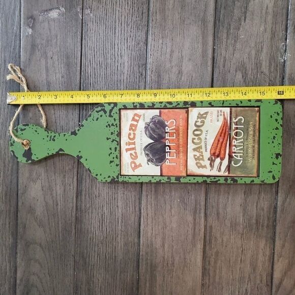 Wooden kitchen decor by Debbie DeWitt 20 LX 5 5w in green distresses wood paddle - Picture 5 of 11